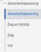 Advertentieplanning Google Ads