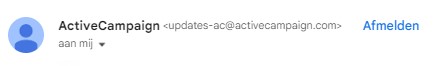Afmeldlink header